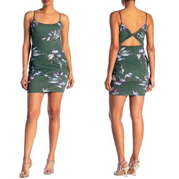 RACHEL Rachel Roy Dresses & Skirts - Rachel Roy Women's Lourdes Tropical Floral Twist Back Mini Dress Size Large